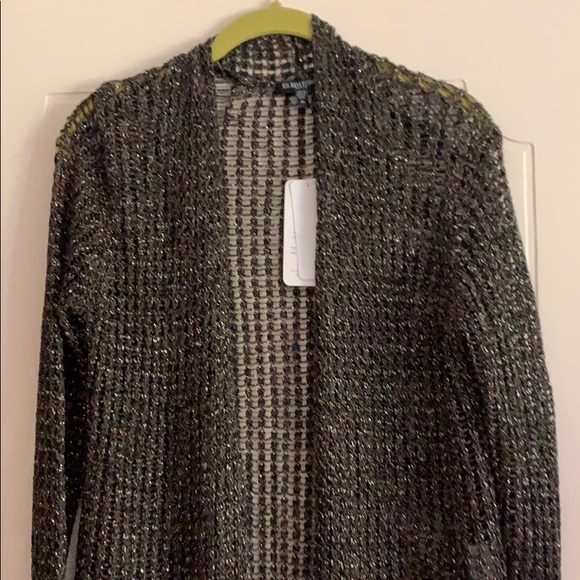 Eileen Fisher Mesh Knit Hi-Lo Cardigan Sweater - Picture 6 of 13